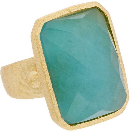 Rivka Friedman K Gold Clad Caribbean Blue Quartzite Ring Shopstyle