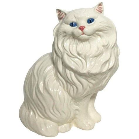 Vintage Ceramic Cat Statue 140 Liked On Polyvore Featuring Home