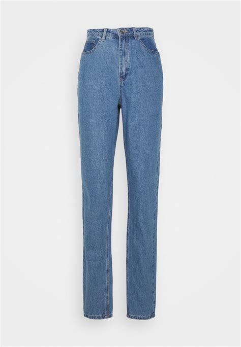 Missguided Tall Riot High Waisted Mom Jeans Slim Fit Blueblau