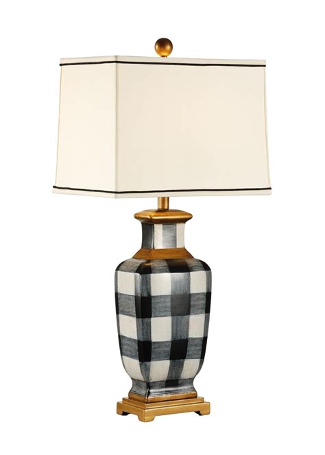 Plaid Black White Table Lamp By Chelsea House 30 Fine Home Lamps