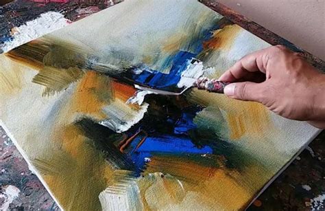 Abstract Painting Demonstration Easy Blending And Palette Knife