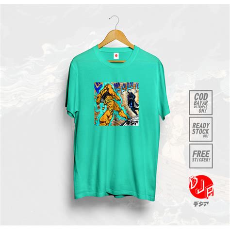 Jual Kaos Za Warudo Dio Brando Vs Kujo Jotaro Jojo Bizarre Anime Manga