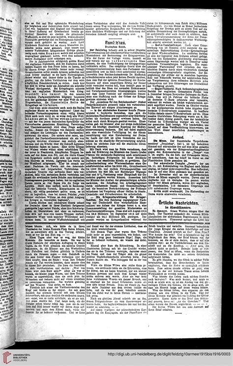Zeitung Der 10 Armee Wilna 1dezember 1915 Dezember 1916