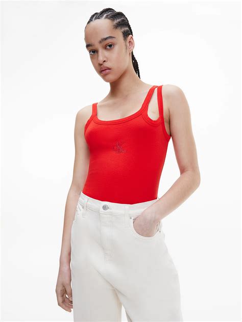 Ribbed Cotton Bodysuit Ck One Calvin Klein® J20j219186xnd