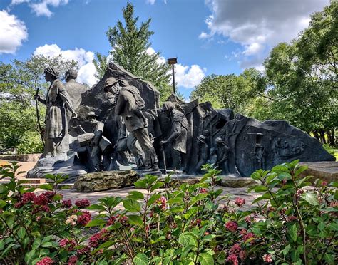 Underground Railroad Sculpture Battle Creek Michigan Top Brunch Spots