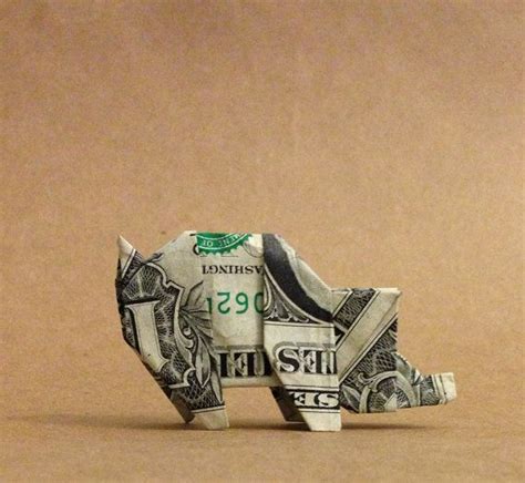 One Dollar Bill Money Origami Pig The Best Way By Origamitoimpress 3