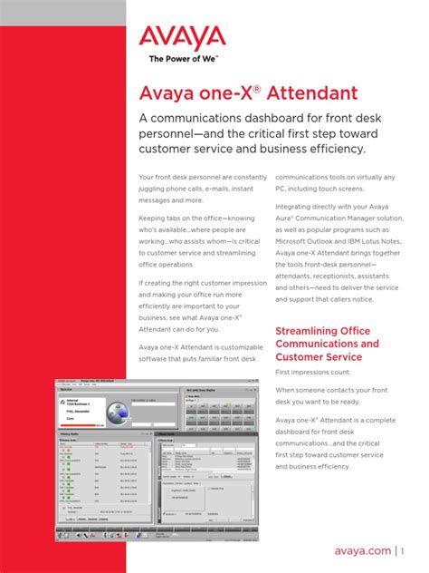 Avaya One X Attendant Pdf Microsoft Outlook Microsoft Windows
