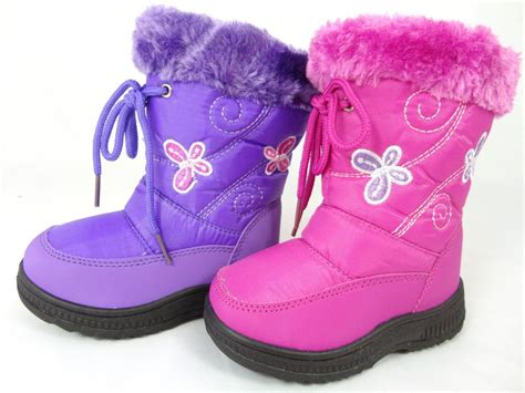 New Infant Toddlers Kids Girls Thermal Snow Boots Size 5 6 7 8 9 10 11