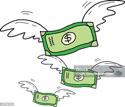 Group Of Dollar Money With Wings Flying Stock Illustration Download