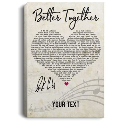 Better Together Luke Comb Personalized Canvas Poster Va04 Emprintstop