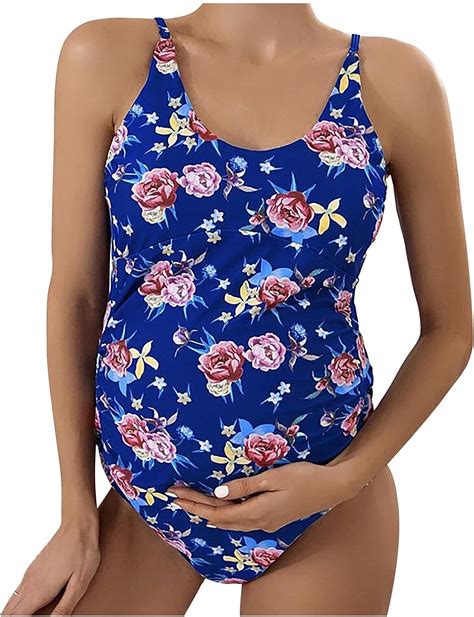 Vuncio Maternity Swimsuit One Piece Floral Bikini Pregnancy