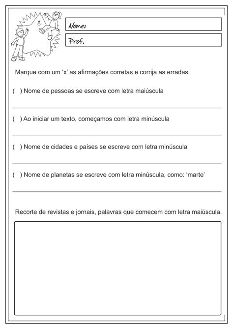 Atividades Letra Maiuscula E Minuscula