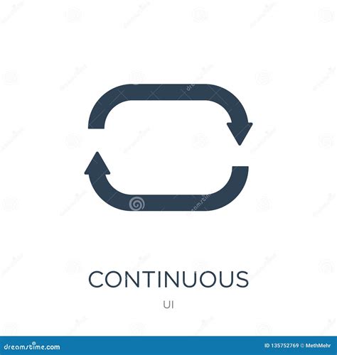 Continuous Icon In Trendy Design Style Continuous Icon Isolated On