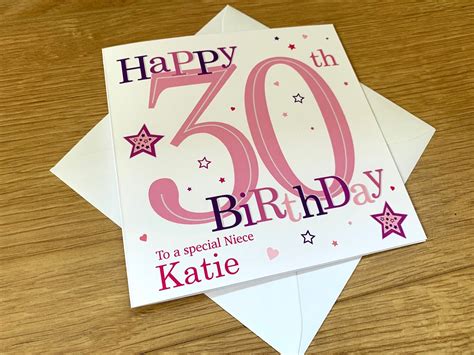 Personalised 30th Birthday Card Daughter Granddaughter Sister Etsy Uk