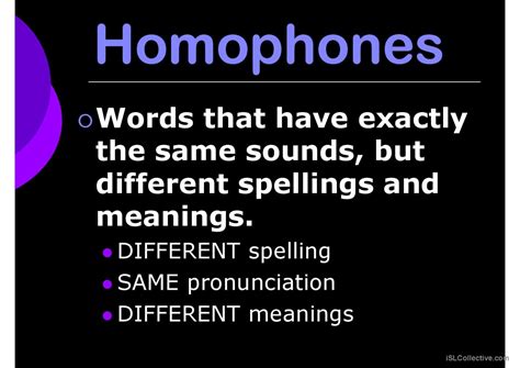 Homonymn Homophone And Homograph Ge English Esl Powerpoints Free Hot