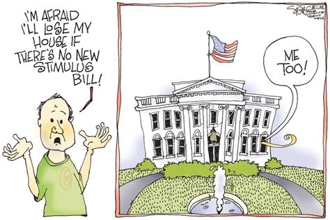 Political Cartoon Stimulus Plan For White House Housing