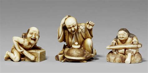 three ivory netsuke 2nd half 19th century lot 314 asiatische kunst netsuke sammlung