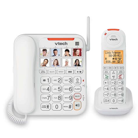 Vtech Sn5147 Amplified Cordedcordless Phone With Answering System Big