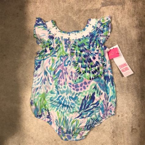 Lilly Pulitzer One Pieces Lilly Pulitzer Emilia Bodysuit Shell Of A