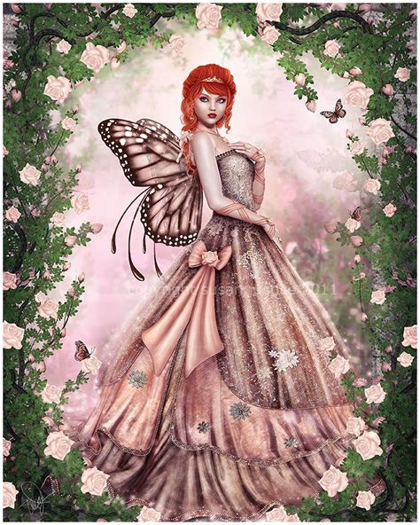 Rose Fairy Art Beautiful Fairies Fairy Artwork