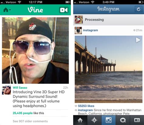 Instagram Vs Vine Battle Of The Short Form Video Sharing Apps Cnet