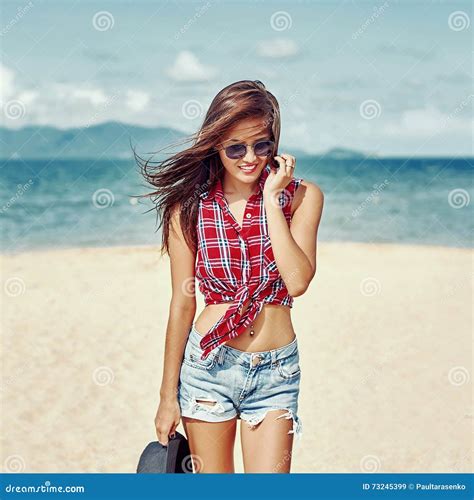 Pretty Hipster Girl Outdoor Portrait Stock Image Image Of Model Beauty 73245399