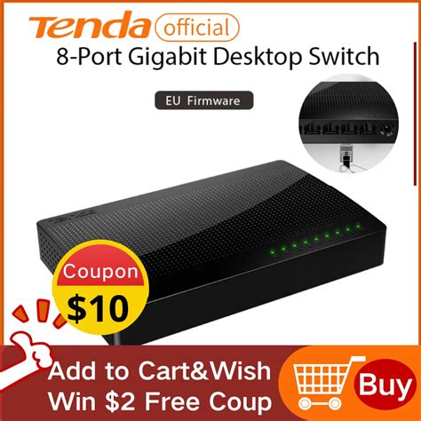 Tenda Ports Gigabit Desktop Switch Ethernet Smart Desktop Switcher XFast Ethernet Network
