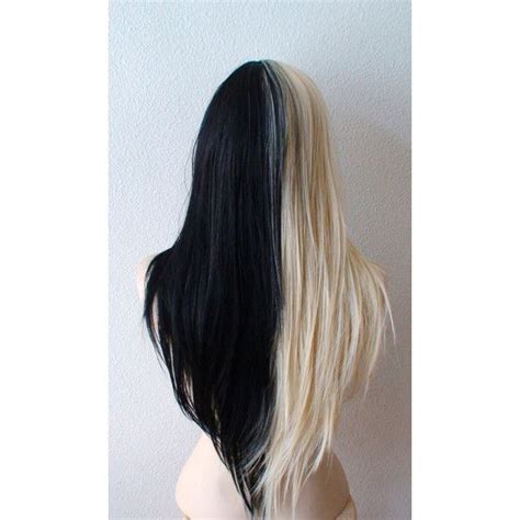 Summer Special Blondeblack Wig Half Blonde Half Black