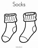 Socks Coloring Getdrawings Christmas sketch template