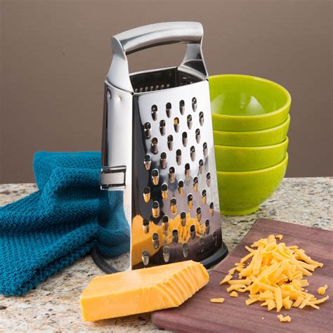 Professional Box Grater 100 Stainless Steel With 4 Sides Best For P
