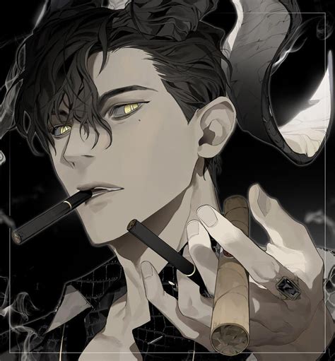 Sad Anime Boy Smoking Cigarette Smoking â„¬suÑ Home And Garden