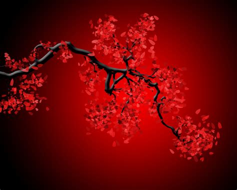 Free Download Cherry Blossom Red And Black Wallpapers 1600x1200 For