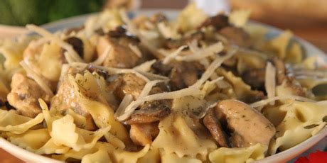 This dish is loaded with grilled chicken, sautéed mushrooms, and a creamy tomato sauce. Orange and Mushroom Chicken with Bow Tie Pasta and ...