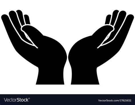 Hands Human Protection Icon Royalty Free Vector Image