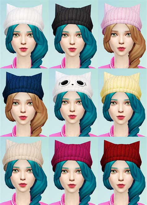 Knit Beret And Cat Ear Beanie Jsboutique Sims 4 Creations
