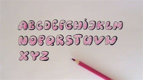 How To Draw In Bubbles Letters A Z Easy Version For Beginners