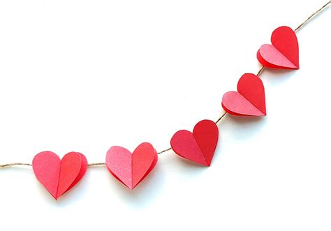 Heart Garland Paper Craft For Valentines Day Meaningful Homeschooling