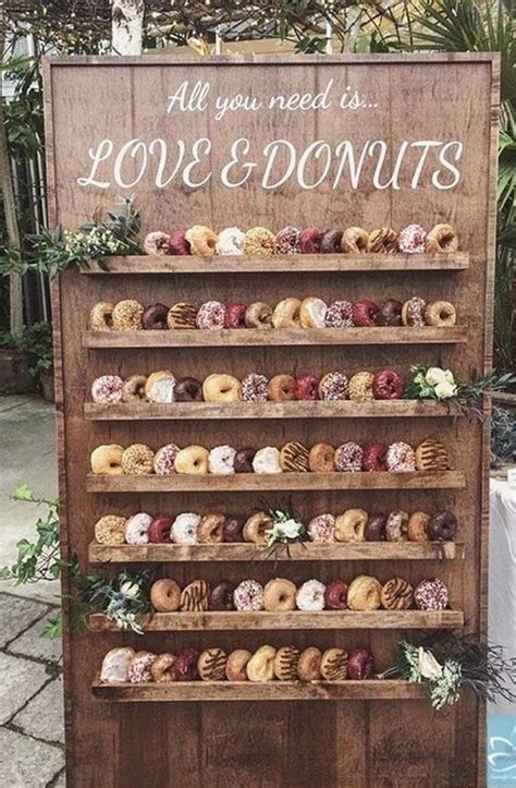 Wedding Donuts A Fun Alternative Wedding Dessert Ideas Donut Wall Dessert Display Wedding