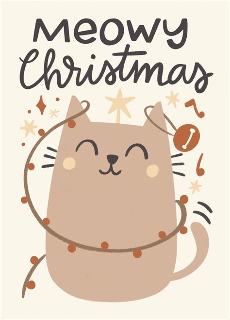 Meowy Christmas Card Scribbler