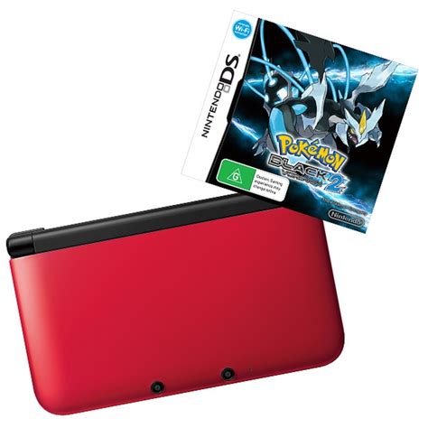 Nintendo 3ds Xl Red Console Pokemon Black Version 2 Ds Game Bundle