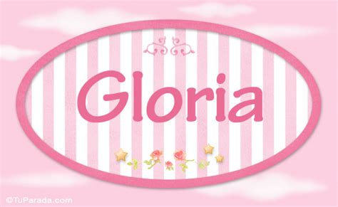 Gloria Nombre Decorativo Tarjetas De Niñas Nombres Imágenes