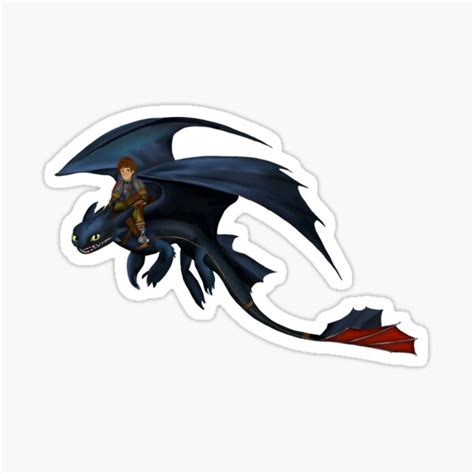 Hiccup And Toothless Sticker For Sale By Artsyntry Redbubble