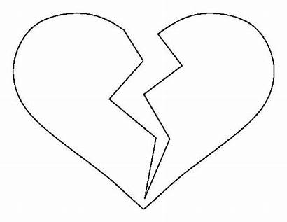 Heart Broken Printable Template Pattern Stencils Operation