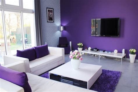 Beauty Houses Purple Interior Designs Living Room