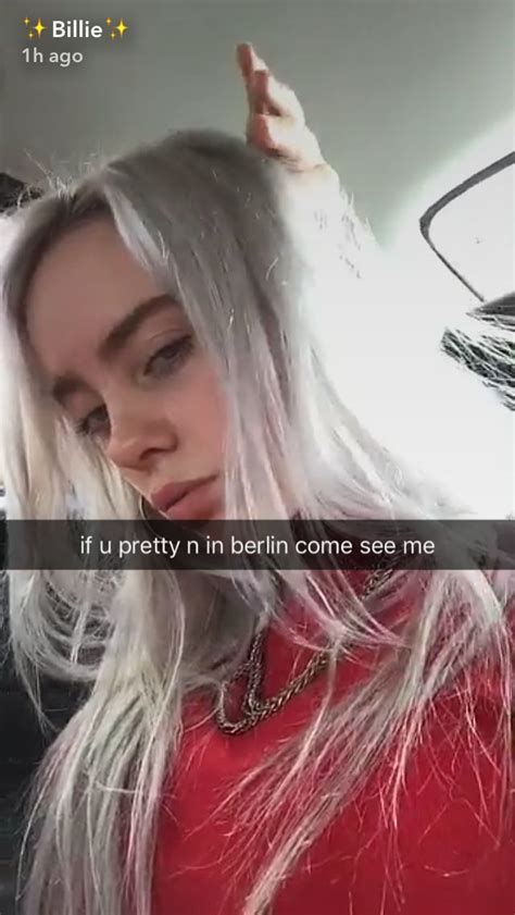 Billie On Her Snapchat Part 2 Billie Billie Eilish Singer