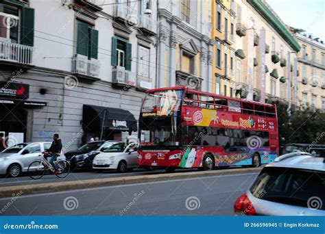 Naples Hop On Hop Off Tour Bus Naples Itatly Editorial Image Image