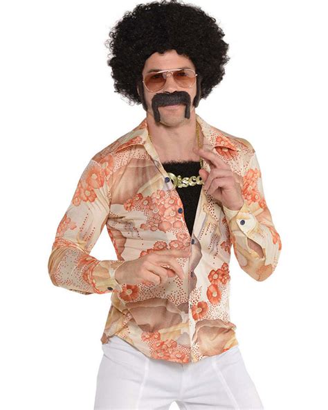 70s Disco Wig Sideburns Moustache And Chest Hair Set
