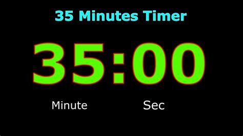 35 Minutes Timer Digital Clock 35 Minutes Alarm 35 Minutes