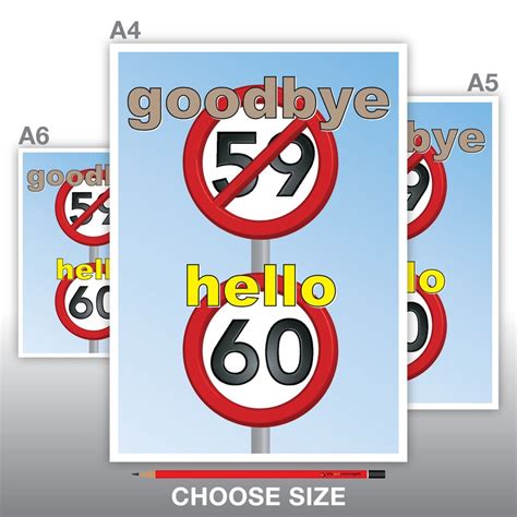 Funny 60th Happy Birthday Card For Him For Her 60 Birthday