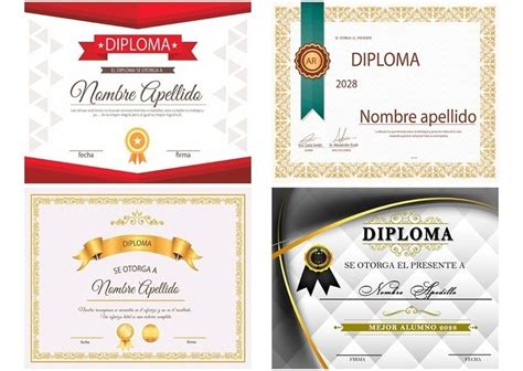 25 Plantillas Diplomas 8x10 Psd Editables 10000 En Mercado Libre